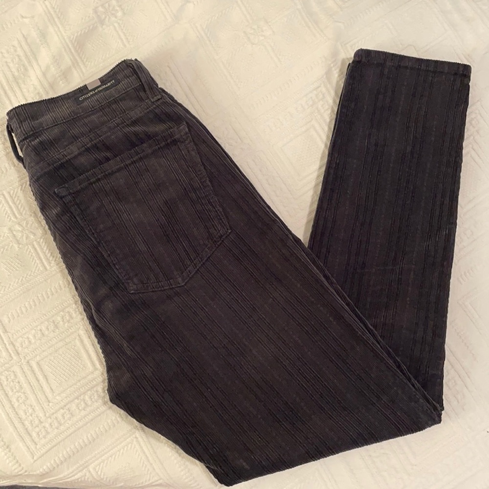 Citizens of Humanity Black Corduroy Olivia High Rise Ankle Size 26 🖤 - Picture 5 of 11